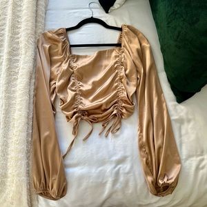 Gold Satin Top